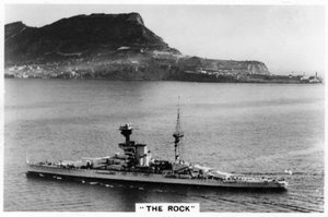 Schlachtschiff HMS Revenge vor Gibraltar, 1937
