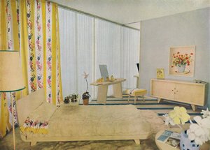 Schlafzimmer entworfen von Suzanne Guiguichon, 1939 von Unbekannt