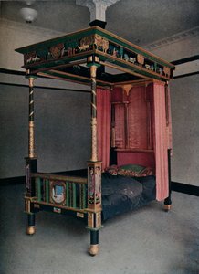 Bettgestell dekoriert von Jessie Bayes, ca. 1913 von Unbekannt
