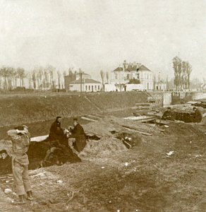 Belgischer Ausguck, Yser, Flandern, Belgien, ca. 1914-1918