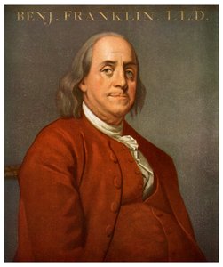 Benjamin Franklin, amerikanischer Wissenschaftler und Politiker, 1782