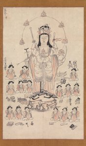 Benzaiten und fünfzehn Begleiter, 13. Jahrhundert von Unbekannt