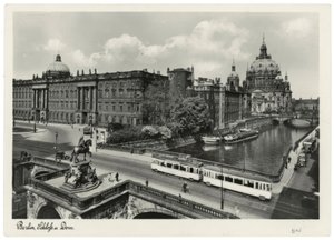 Berlin, Stadtschloss mit Kurfürstenbrücke und Dom / Fotopostkarte um 1937/38