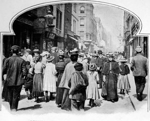 Berwick Street an einem Sonntagmorgen, ca. 1901 von Unbekannt