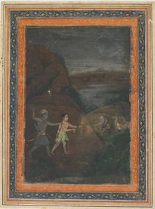 Bhils jagen nachts Hirsche, 18. Jahrhundert