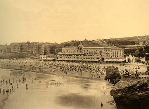 Biarritz - Das städtische Kasino und der große Strand, ca. 1930