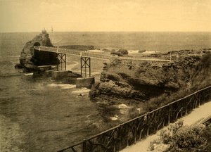 Biarritz - Der Felsen der Jungfrau, um 1930 von Unbekannt