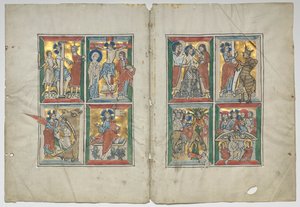 Bifolio mit Szenen aus dem Leben Christi, 1230-1240