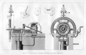 Bishopps rotierende Dampfmaschine oder Scheibenmotor, 1866 von Unbekannt
