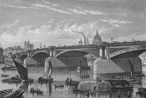Blackfriars Bridge von der Surrey-Seite, London, ca. 1875-1878 von Unbekannt