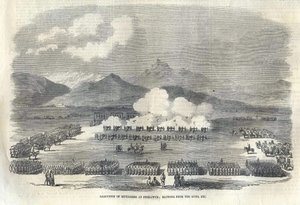 Blasen aus Kanonen in Britisch-Indien, 1857 von Unbekannt