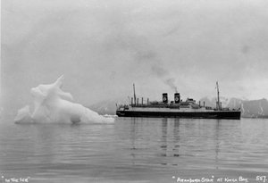 Kreuzfahrtschiff der Blue Star Lines SS Arandora Star, Kongsfjorden, Spitzbergen, Norwegen, 1929