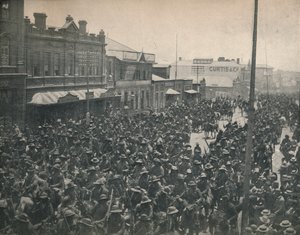 Burenkommando durchquert Johannesburg Zweiter Transvaal-Krieg, ca. 1900
