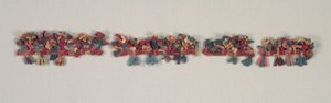 Randfragment mit Vögeln und Blumen, 100 v. Chr.-700 n. Chr.