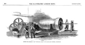 Bohrung des Zylinders der Britannia-Presse in der Bank Quay Foundry, Warrington von Unbekannt