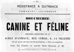 Boucherie Canine et Feline, aus Französische politische Plakate der Pariser Kommune, Mai 1871