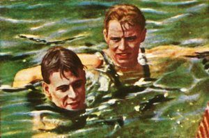 Boy Charlton aus Australien und Arne Borg aus Schweden, 1928