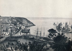Brixham - Die Unterstadt, zeigt Fischereiflotte, 1895 von Unbekannt