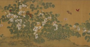 Dicke Bohnenblüten und Schmetterlinge, Ming-Dynastie, 15. Jahrhundert