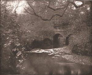 Bach und Brücke im New Forest, Hampshire von Unbekannt