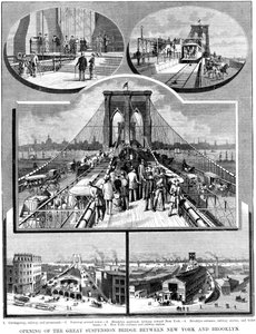 Brooklyn-Hängebrücke, New York, 1883
