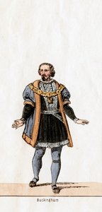 Buckingham, Kostümentwurf für Shakespeares Stück, Heinrich VIII., 19. Jahrhundert