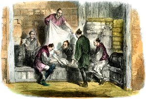 Kauf von Kamelotten in einem Geschäft, Yokohama, Japan, 1865 von Unbekannt
