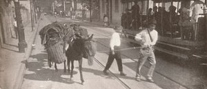 Mit der Straßenbahn und dem Maultier, 1914