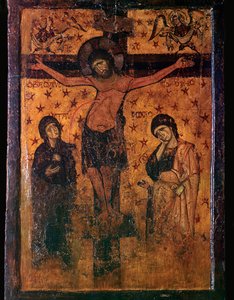 Byzantinische Ikone der Kreuzigung
