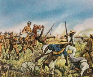 Kapitän Franke kämpft gegen die Hereros