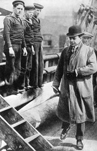 Kapitän Scott, britischer Polarforscher, auf der Terra Nova, ca. 1900er-1910er Jahre, 1936 von Unbekannt