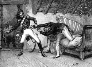 Gefangennahme von Manuel de Godoy, Herzog von Alcudia, spanischer Staatsmann, 1808 von Unbekannt