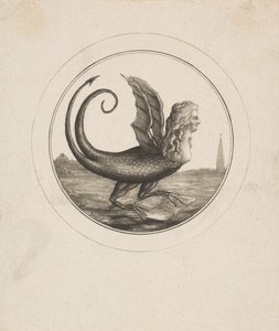 Karikatur, die Marie Antoinette als Drachen zeigt, 18. Jahrhundert