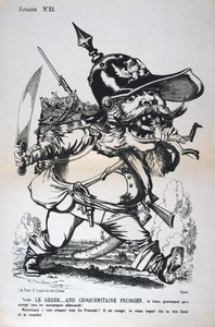 Karikatur von Wilhelm I. von Preußen, Deutsch-Französischer Krieg, 1870-1871