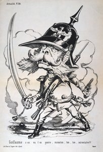 Karikatur von Wilhelm I. von Preußen, Deutsch-Französischer Krieg, 1870-1871