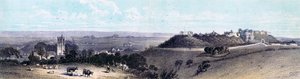 Carisbrooke Castle und Dorf, Isle of Wight, 19. Jahrhundert