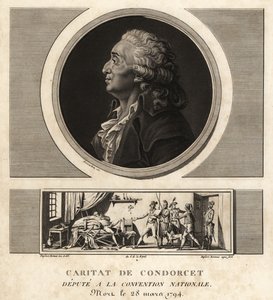 Caritat de Condorcet (1743-1794), französischer Philosoph und Mathematiker von Unbekannt