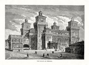 Castello Estense, Ferrara, Italien, 1879 von Unbekannt
