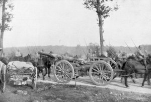 Kavallerie und Artillerie der französischen 10. Armee, Villers-Cotterets, Aisne, Frankreich, 1918 von Unbekannt