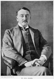 Cecil Rhodes, in England geborener südafrikanischer Unternehmer und Staatsmann, um 1890