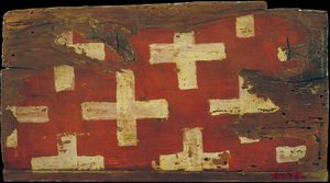 Deckenpaneel mit Kreuzen, dem Emblem der Familie Cruïlles von Unbekannt