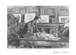 Berühmtheiten des Tages - Lord Randolph Churchill, M.P., 1885 von Unbekannt