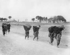 Kohlenlieferanten auf dem Weg nach Peking, China, spätes 19. oder frühes 20. Jahrhundert
