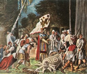 Karl der Große zerstört ein heidnisches Idol, 1936