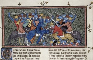 Karl Martell in der Schlacht von Tours, ca. 1332-1350