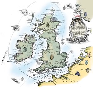 Karte des Kurses der spanischen Armada, 1588 von Unbekannt