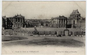 Schloss Versailles: Ansicht der Fassade - Postkarte Ende 19. Anfang 20. Jahrhundert von Unbekannt