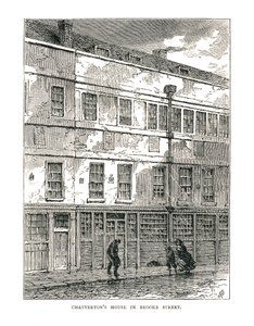 Chattertons Haus in der Brooke Street, 1878 von Unbekannt