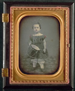 Kind mit Trommel, 1850er Jahre von Unbekannt