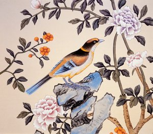 Chinoiserie-Tapete, Marble Hill House, Twickenham, Richmond-upon-Thames, London von Unbekannt